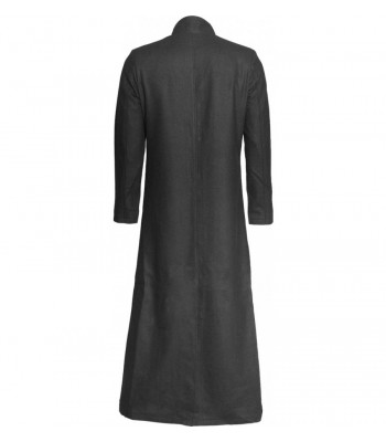 Sixteen Button Mens Gothic Coat Preachermand Wool Men Long Coat 